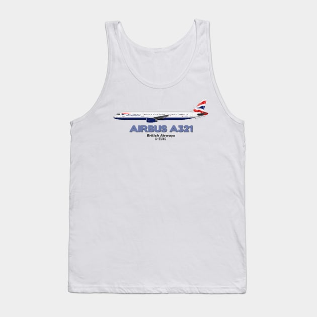 Airbus A321 - British Airways Tank Top by TheArtofFlying